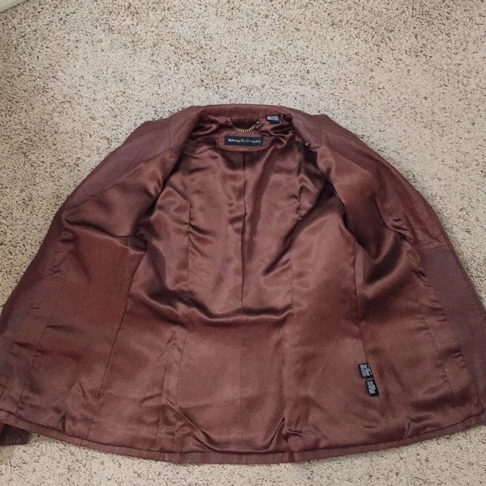 Dana Buchman “Coffee Bean” Leather Jacket - Picture 11 of 11